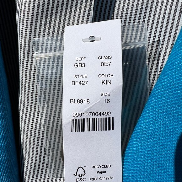 J. Crew NWT Parke Blazer, Sz 16, Bright Blue Stretch Linen, $130 retail - Picture 6 of 9